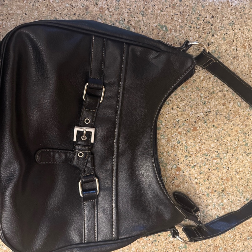 Croft & Barrow Black Leather Handbag